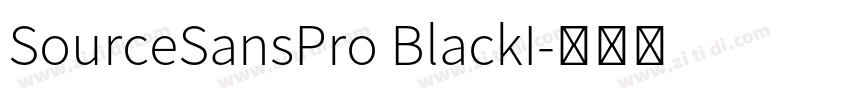 SourceSansPro BlackI字体转换